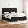 Image de vidaXL Boxspring met matras stof zwart 200x200 cm3142203