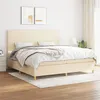 Image de vidaXL Boxspring met matras stof cràmekleurig 200x200 cm3142206