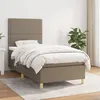 Image de vidaXL Boxspring met matras stof taupe 90x200 cm3142229