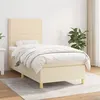 Image de vidaXL Boxspring met matras stof cràmekleurig 90x200 cm3142230