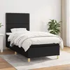 Image de vidaXL Boxspring met matras stof zwart 100x200 cm3142235