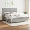 Image de vidaXL Boxspring met matras stof lichtgrijs 180x200 cm3142273