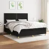 Image de vidaXL Boxspring met matras stof zwart 180x200 cm3142275