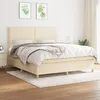 Image de vidaXL Boxspring met matras stof cràmekleurig 180x200 cm3142278