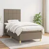 Image de vidaXL Boxspring met matras stof taupe 80x200 cm3142293