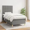 Image de vidaXL Boxspring met matras stof donkergrijs 90x190 cm3142298