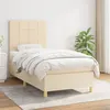 Image de vidaXL Boxspring met matras stof cràmekleurig 90x190 cm3142302