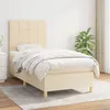 Image de vidaXL Boxspring met matras stof cràmekleurig 90x200 cm3142310