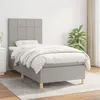 Image de vidaXL Boxspring met matras stof lichtgrijs 100x200 cm3142313