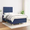 Image de vidaXL Boxspring met matras stof blauw 120x200 cm3142327