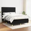 Image de vidaXL Boxspring met matras stof zwart 140x190 cm3142331