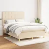 Image de vidaXL Boxspring met matras stof cràmekleurig 140x190 cm3142334