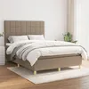 Image de vidaXL Boxspring met matras stof taupe 140x200 cm3142341