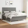 Image de vidaXL Boxspring met matras stof donkergrijs 160x200 cm3142346