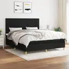 Image de vidaXL Boxspring met matras stof zwart 160x200 cm3142347