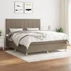 Image de vidaXL Boxspring met matras stof taupe 160x200 cm3142349