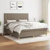 Image de vidaXL Boxspring met matras stof taupe 180x200 cm3142357