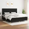 Image de vidaXL Boxspring met matras stof zwart 200x200 cm3142363