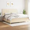 Image de vidaXL Boxspring met matras stof cràmekleurig 200x200 cm3142366