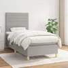 Image de vidaXL Boxspring met matras stof lichtgrijs 80x200 cm3142369