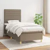Image de vidaXL Boxspring met matras stof taupe 80x200 cm3142373