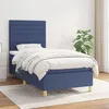 Image de vidaXL Boxspring met matras stof blauw 80x200 cm3142375