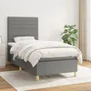Image de vidaXL Boxspring met matras stof donkergrijs 100x200 cm3142394