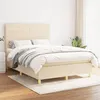 Image de vidaXL Boxspring met matras stof cràmekleurig 140x190 cm3142414