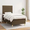 Image de vidaXL Boxspring met matras stof donkerbruin 80x200 cm3142452