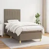 Image de vidaXL Boxspring met matras stof taupe 90x190 cm3142461