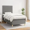 Image de vidaXL Boxspring met matras stof donkergrijs 90x200 cm3142466