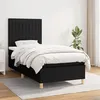 Image de vidaXL Boxspring met matras stof zwart 90x200 cm3142467