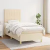 Image de vidaXL Boxspring met matras stof cràmekleurig 90x200 cm3142470