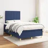 Image de vidaXL Boxspring met matras stof blauw 120x200 cm3142487