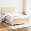 Image de vidaXL Boxspring met matras stof cràmekleurig 140x190 cm3142494