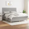 Image de vidaXL Boxspring met matras stof lichtgrijs 180x200 cm3142513
