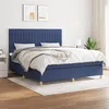 Image de vidaXL Boxspring met matras stof blauw 180x200 cm3142519
