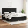 Image de vidaXL Boxspring met matras stof zwart 200x200 cm3142523