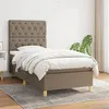 Image de vidaXL Boxspring met matras stof taupe 80x200 cm3142533
