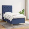 Image de vidaXL Boxspring met matras stof blauw 80x200 cm3142535