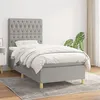 Image de vidaXL Boxspring met matras stof lichtgrijs 90x190 cm3142537