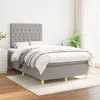 Image de vidaXL Boxspring met matras stof lichtgrijs 120x200 cm3142561