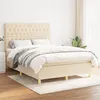 Image de vidaXL Boxspring met matras stof cràmekleurig 140x190 cm3142574