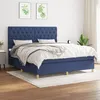 Image de vidaXL Boxspring met matras stof blauw 160x200 cm3142591