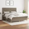 Image de vidaXL Boxspring met matras stof taupe 180x200 cm3142597