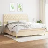 Image de vidaXL Boxspring met matras stof cràmekleurig 200x200 cm3142606