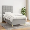 Image de vidaXL Boxspring met matras stof lichtgrijs 90x200 cm3142625