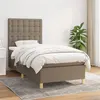 Image de vidaXL Boxspring met matras stof taupe 90x200 cm3142629