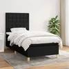 Image de vidaXL Boxspring met matras stof zwart 100x200 cm3142635