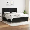 Image de vidaXL Boxspring met matras stof zwart 160x200 cm3142667